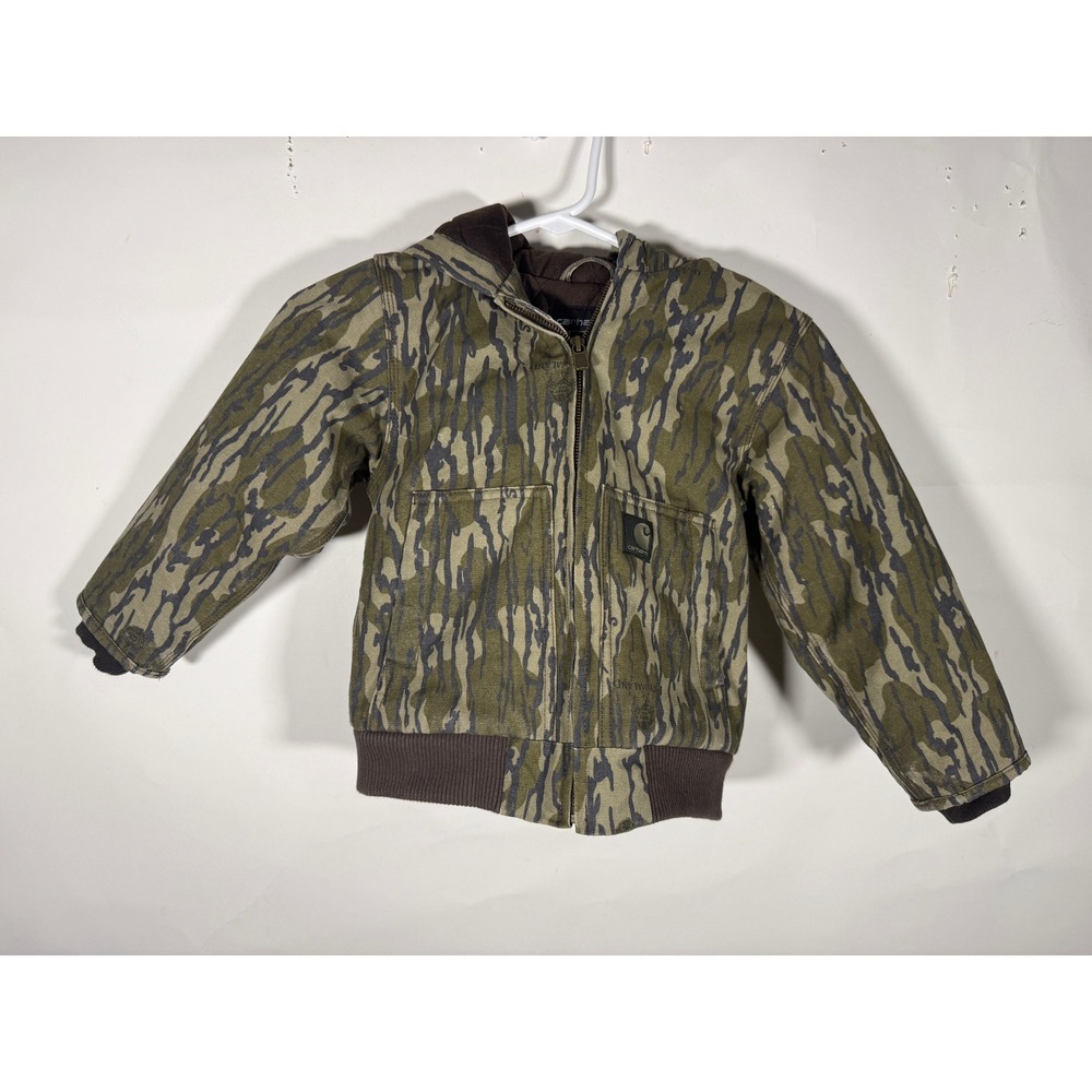 Carhartt Kids XXS 4-5 Mossy Oak Bottomland Camo Active Jacket Hooded Canvas